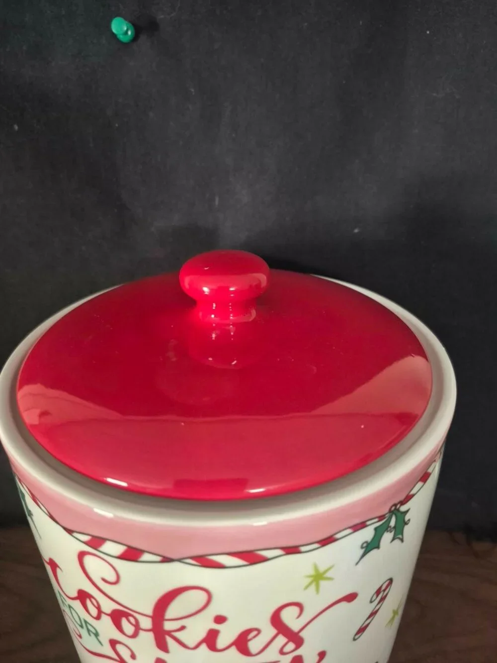 Bico Cartoon Santa Claus Cookies For Santa Ceramic 9 inch Air Tight Storage Jar,